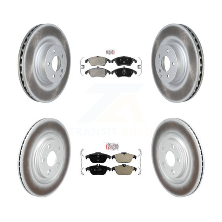 Front Rear Semi-Metallic Pads And Coated Disc Brake Rotors Kit For Mercedes-Benz E400 KGA-106188