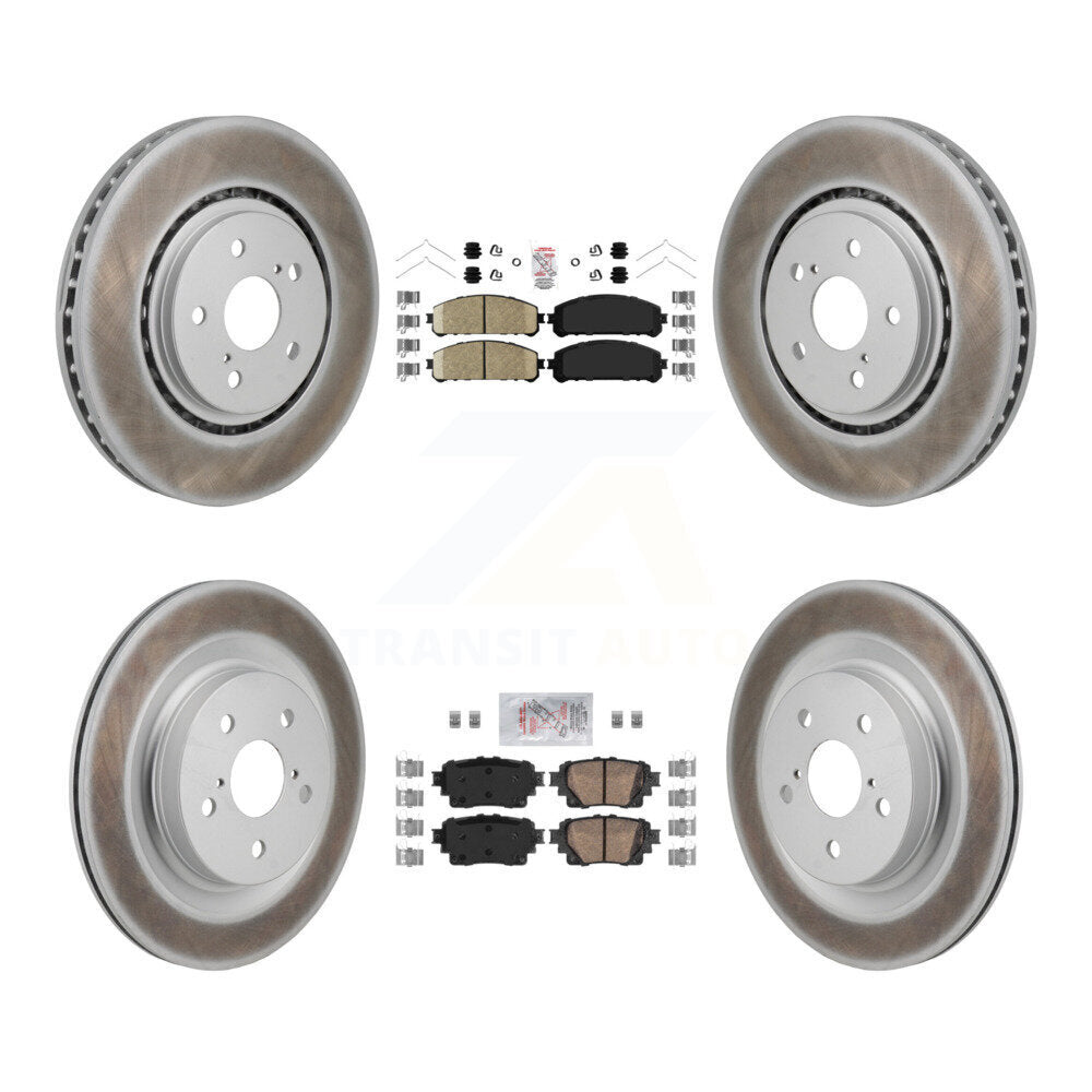 Front Rear Ceramic Pad Coated Brake Rotors Kit For Toyota Sienna RAV4 Prime Lexus NX450h+ KGA-106199