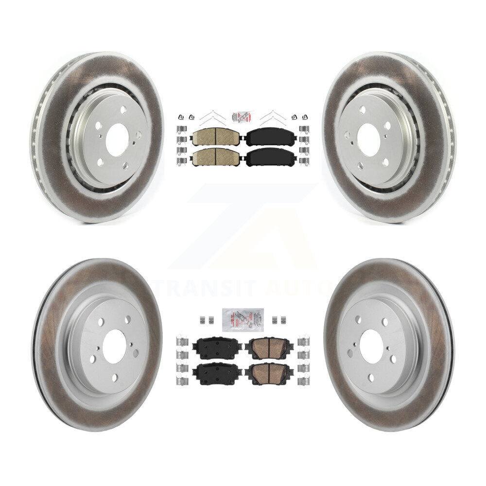 Front Rear Ceramic Pads And Coated Disc Brake Rotors Kit For 2022-2023 Lexus NX350h NX350 KGA-106200