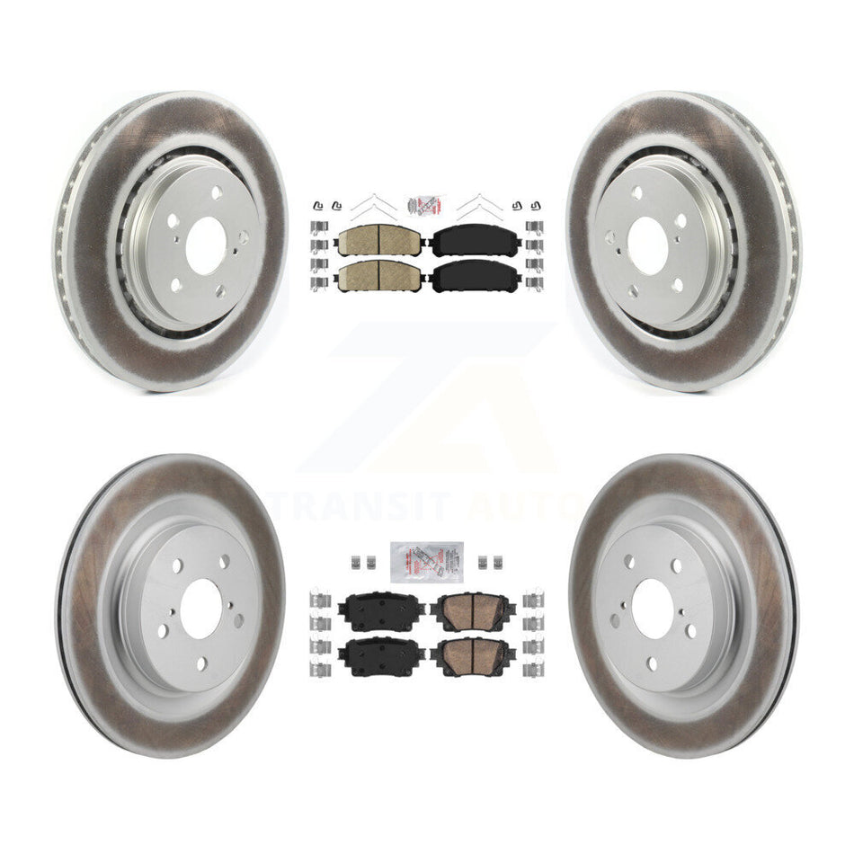 Front Rear Ceramic Pads And Coated Disc Brake Rotors Kit For 2022-2023 Lexus NX350h NX350 KGA-106200