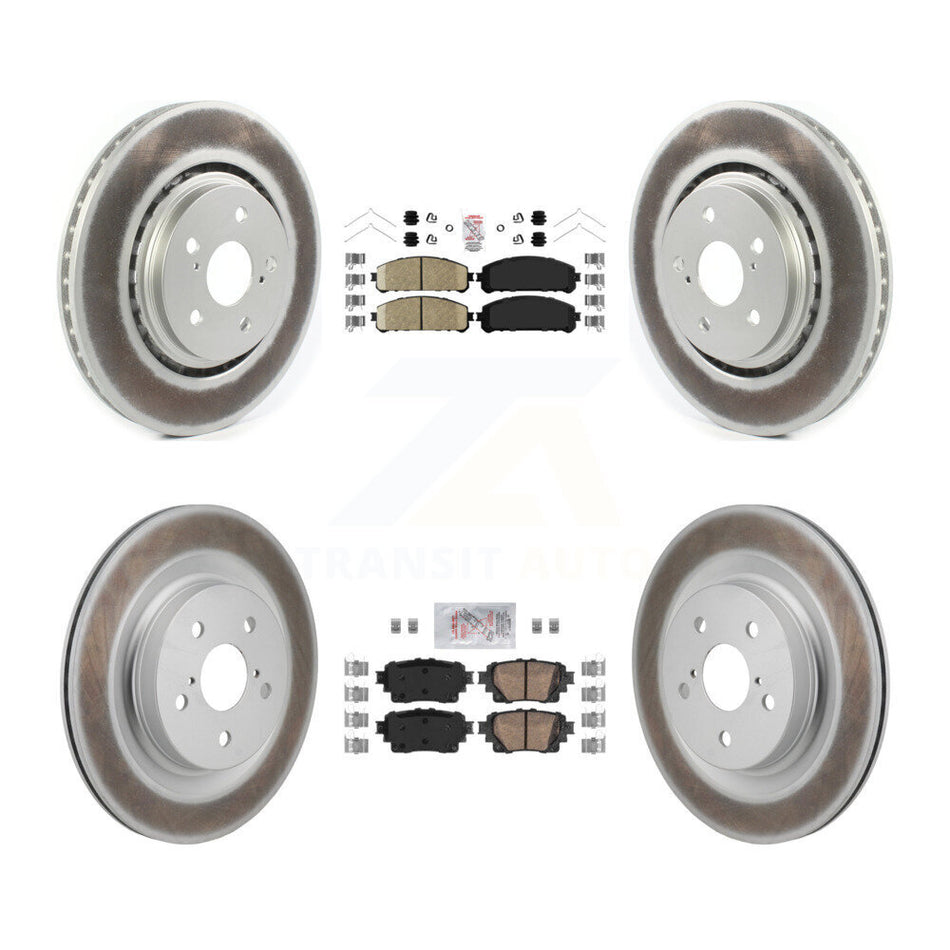 Front Rear Ceramic Pads And Coated Disc Brake Rotors Kit For 2022-2023 Lexus NX350h NX350 KGA-106201