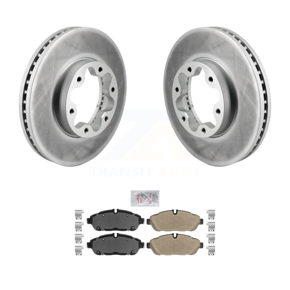 Front Coat Brake Rotor Semi-Metallic Pad Kit For Ford Transit-250 Transit-350 Transit-150 KGA-106208