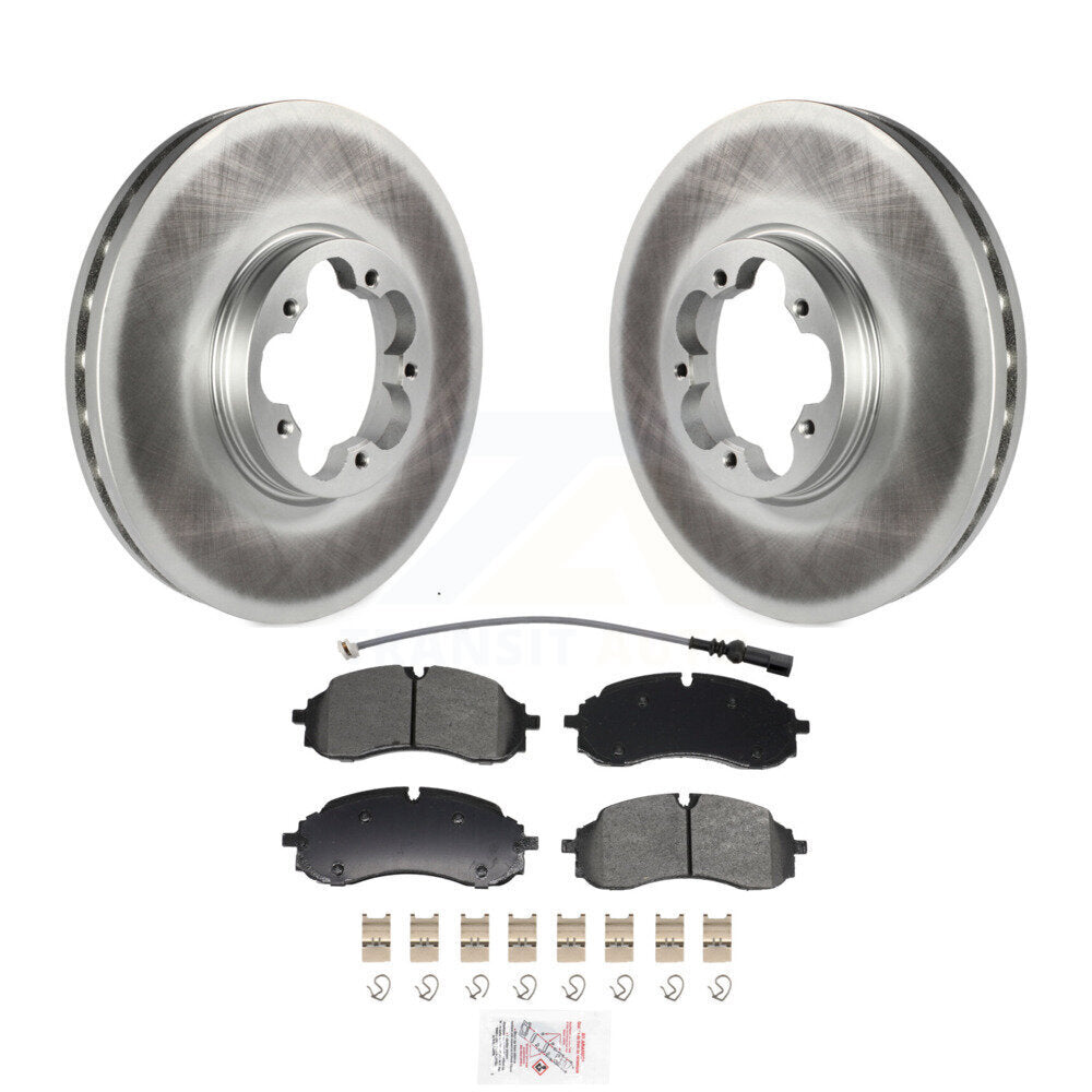 Front Coated Brake Rotor Semi-Metallic Pad Kit For Ford Transit-250 Transit-350 E-Transit KGA-106209