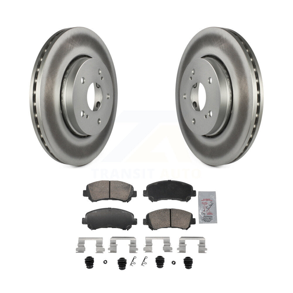 Front Coated Disc Brake Rotors And Ceramic Pads Kit For 2010-2013 Suzuki Kizashi KGA-106211