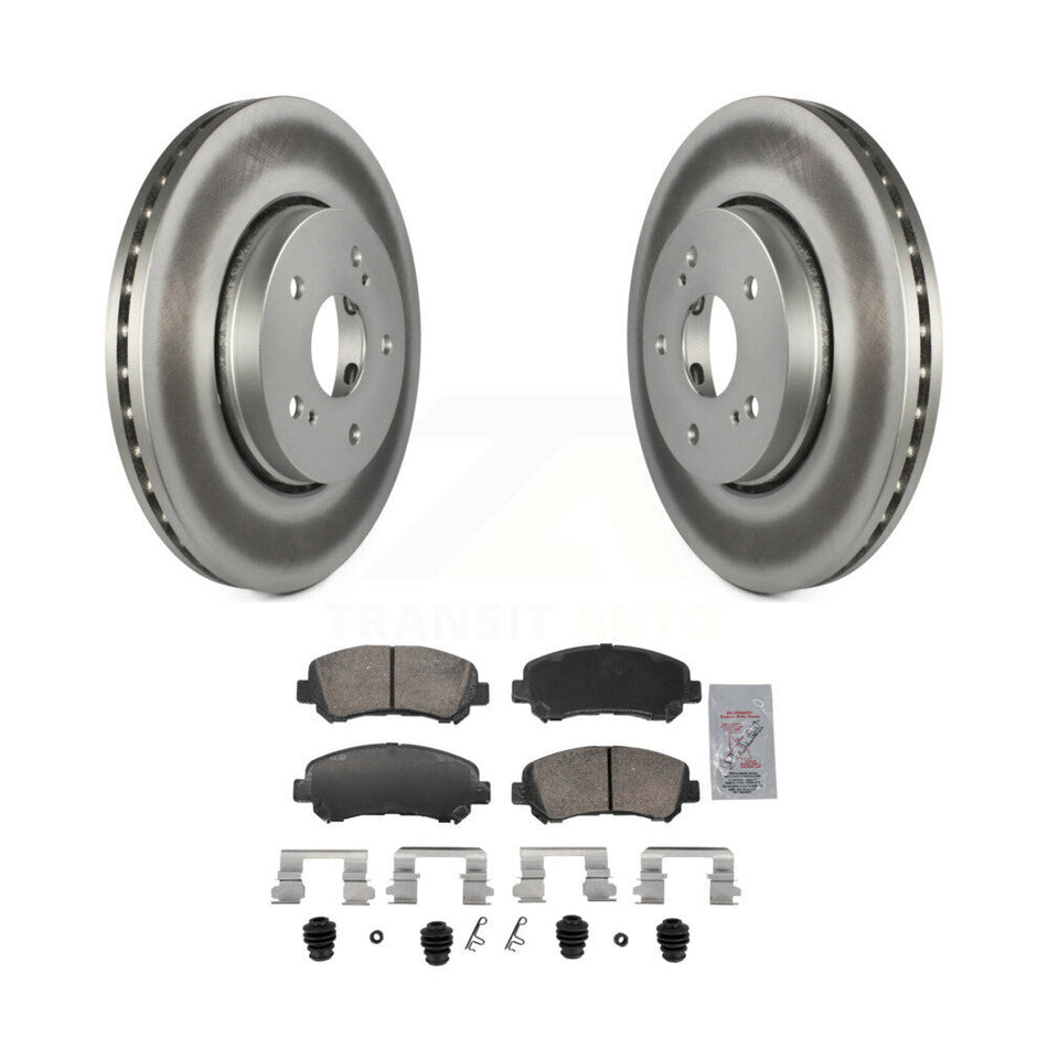Front Coated Disc Brake Rotors And Ceramic Pads Kit For 2010-2013 Suzuki Kizashi KGA-106211