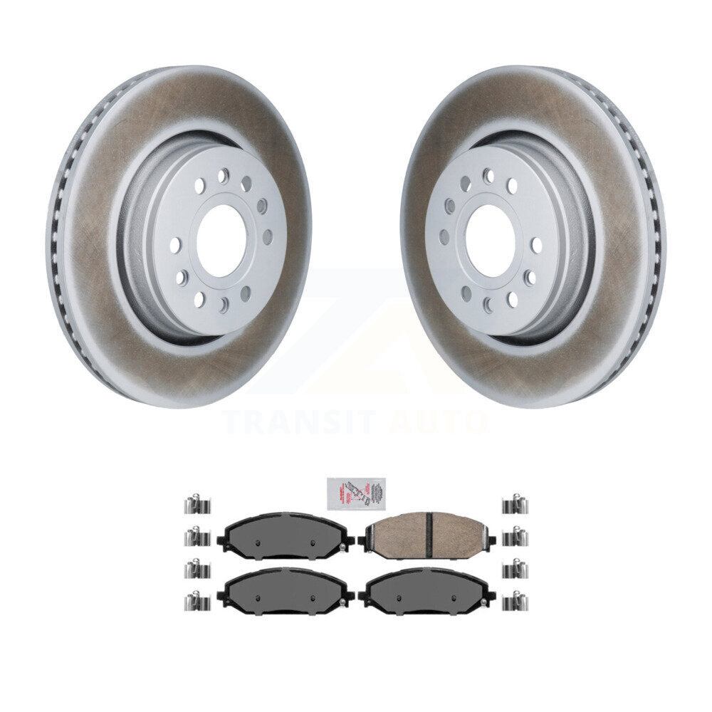 Front Coated Disc Brake Rotors And Ceramic Pads Kit For Ram 1500 Jeep Wagoneer Grand L KGA-106214