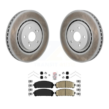 Front Coat Brake Rotors Ceramic Pad Kit For Toyota Sienna RAV4 Prime bZ4X Subaru Solterra KGA-106217