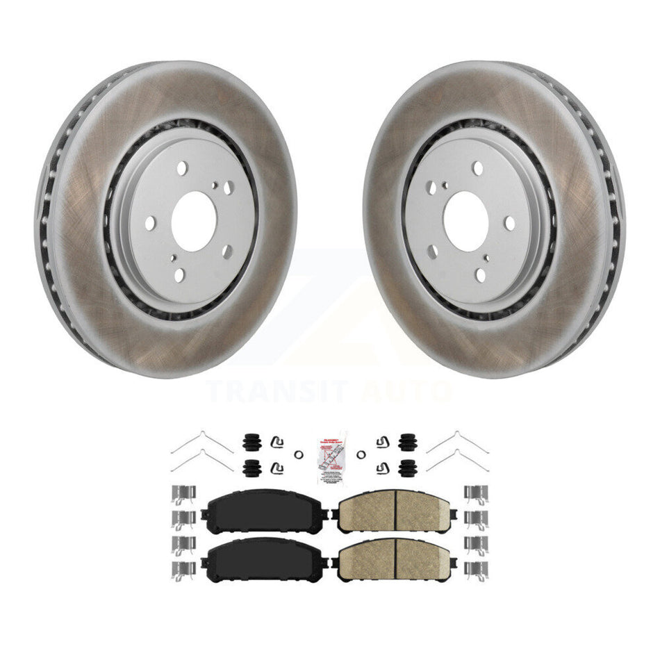 Front Coat Brake Rotors Ceramic Pad Kit For Toyota Sienna RAV4 Prime bZ4X Subaru Solterra KGA-106217