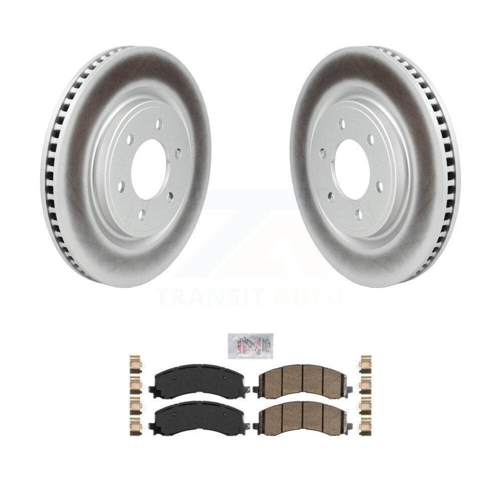 Front Coated Disc Brake Rotors And Ceramic Pads Kit For 2022-2023 Ford F-150 Lightning KGA-106224