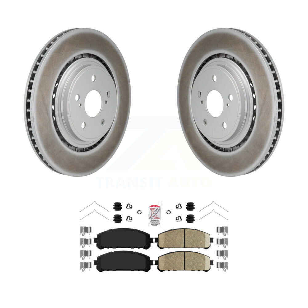 Front Coated Disc Brake Rotors And Ceramic Pads Kit For 2020-2022 Toyota Highlander KGA-106227