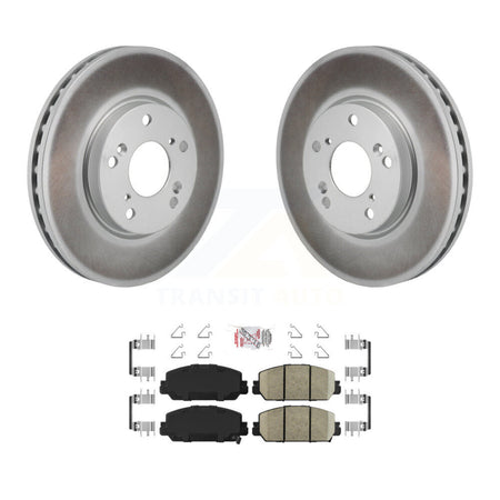 Front Coated Disc Brake Rotors And Ceramic Pads Kit For 2017-2021 Honda Clarity KGA-106229