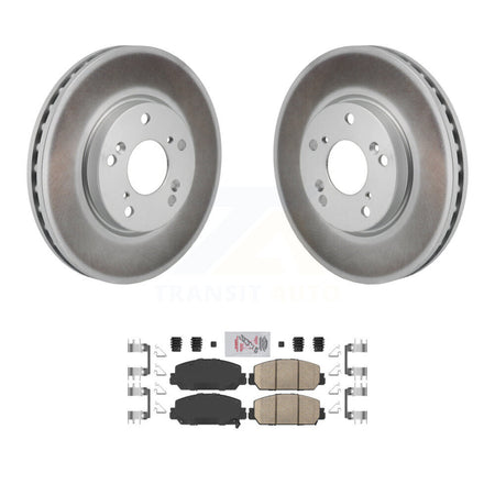 Front Coated Disc Brake Rotors And Ceramic Pads Kit For 2017-2021 Honda Clarity KGA-106230