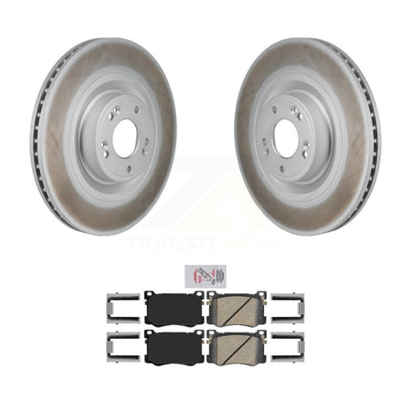 Front Coated Disc Brake Rotors And Ceramic Pads Kit For Hyundai Genesis G80 5.0L KGA-106231