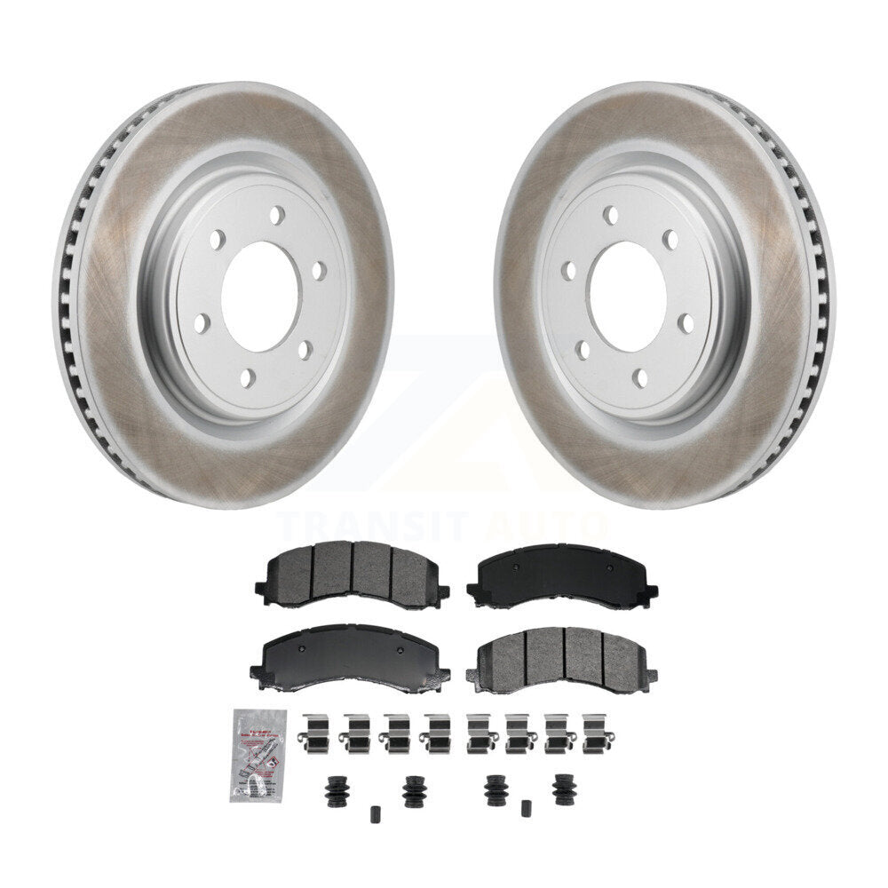 Front Coated Brake Rotor & Semi-Metallic Pad Kit For Ford F-150 Bronco Expedition Lincoln KGA-106240
