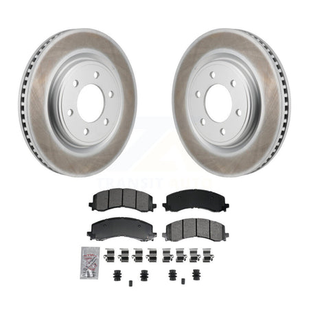 Front Coated Brake Rotor & Semi-Metallic Pad Kit For Ford F-150 Bronco Expedition Lincoln KGA-106240