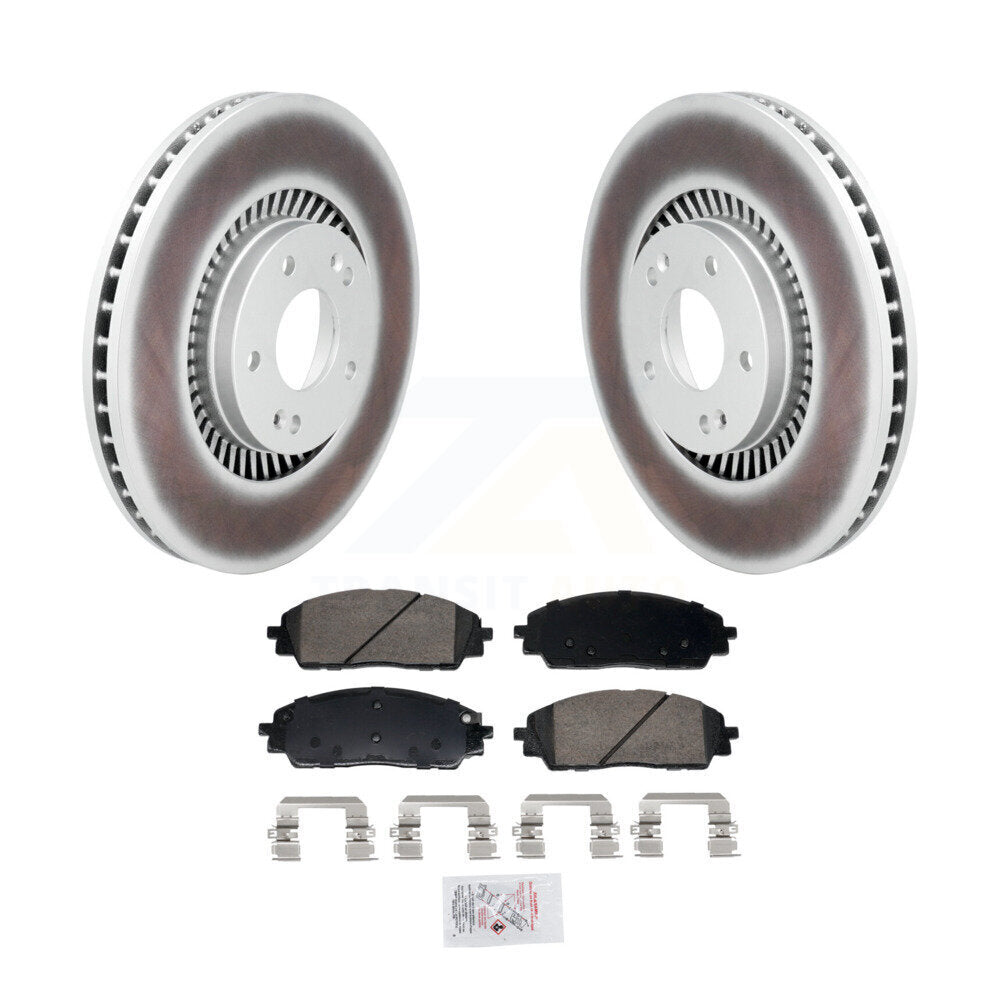 Front Coated Disc Brake Rotors And Ceramic Pads Kit For 2022-2024 Kia Carnival KGA-106252