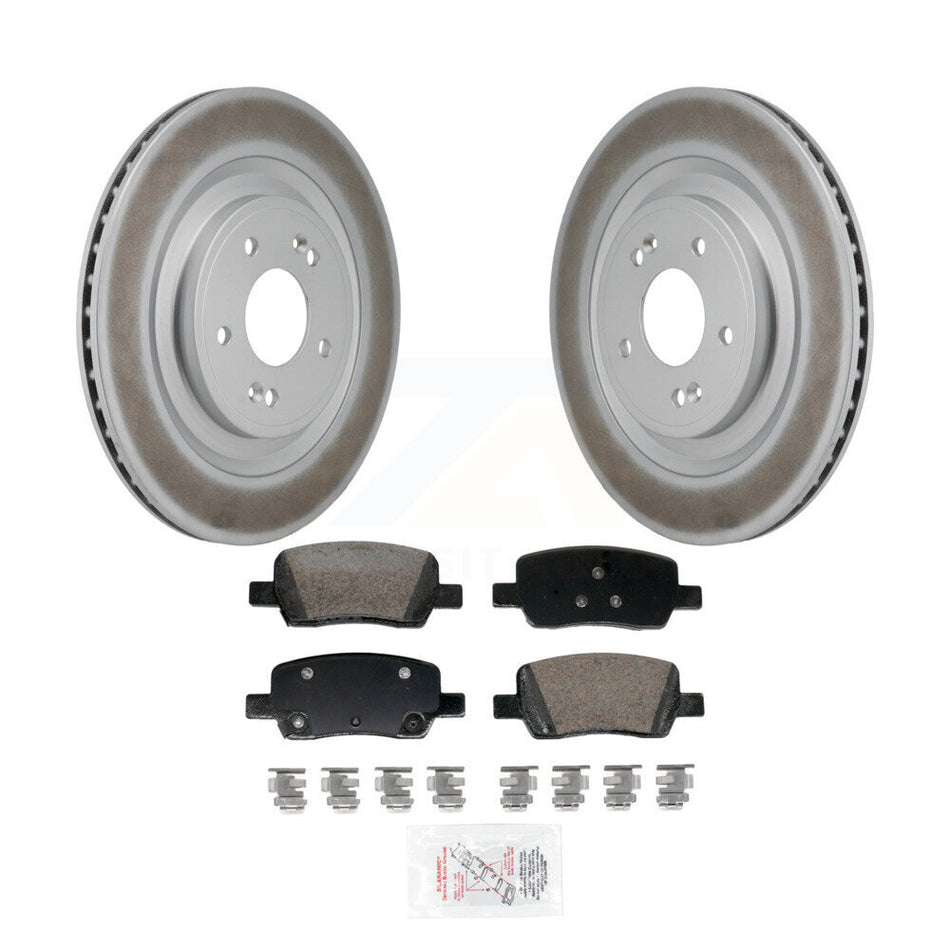 Rear Coated Disc Brake Rotors And Ceramic Pads Kit For Hyundai Santa Fe Kia Sorento KGA-106257