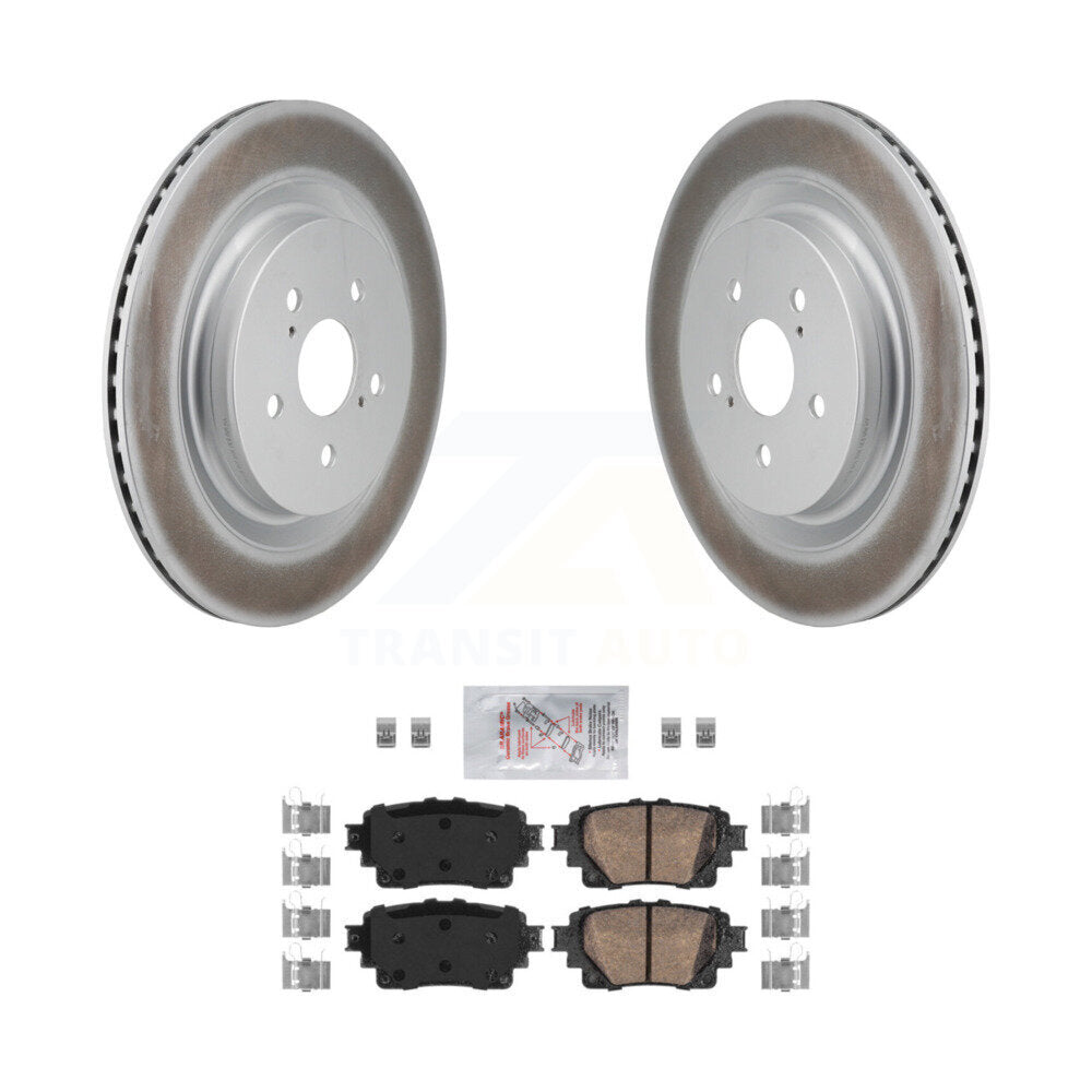 Rear Coated Disc Brake Rotors And Ceramic Pads Kit For 2020-2023 Toyota Highlander KGA-106262