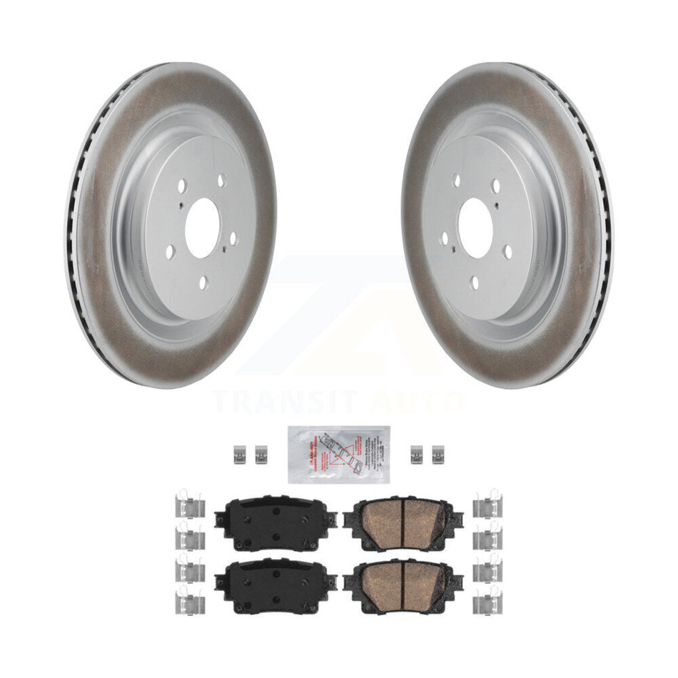 Rear Coated Disc Brake Rotors And Ceramic Pads Kit For 2020-2023 Toyota Highlander KGA-106262