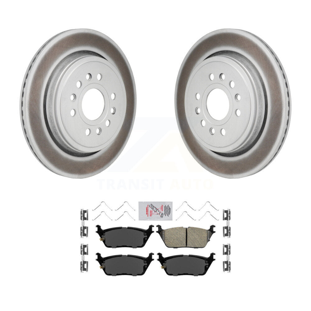 Rear Coated Disc Brake Rotors And Ceramic Pads Kit For Ram 1500 Jeep Wagoneer Grand L KGA-106270
