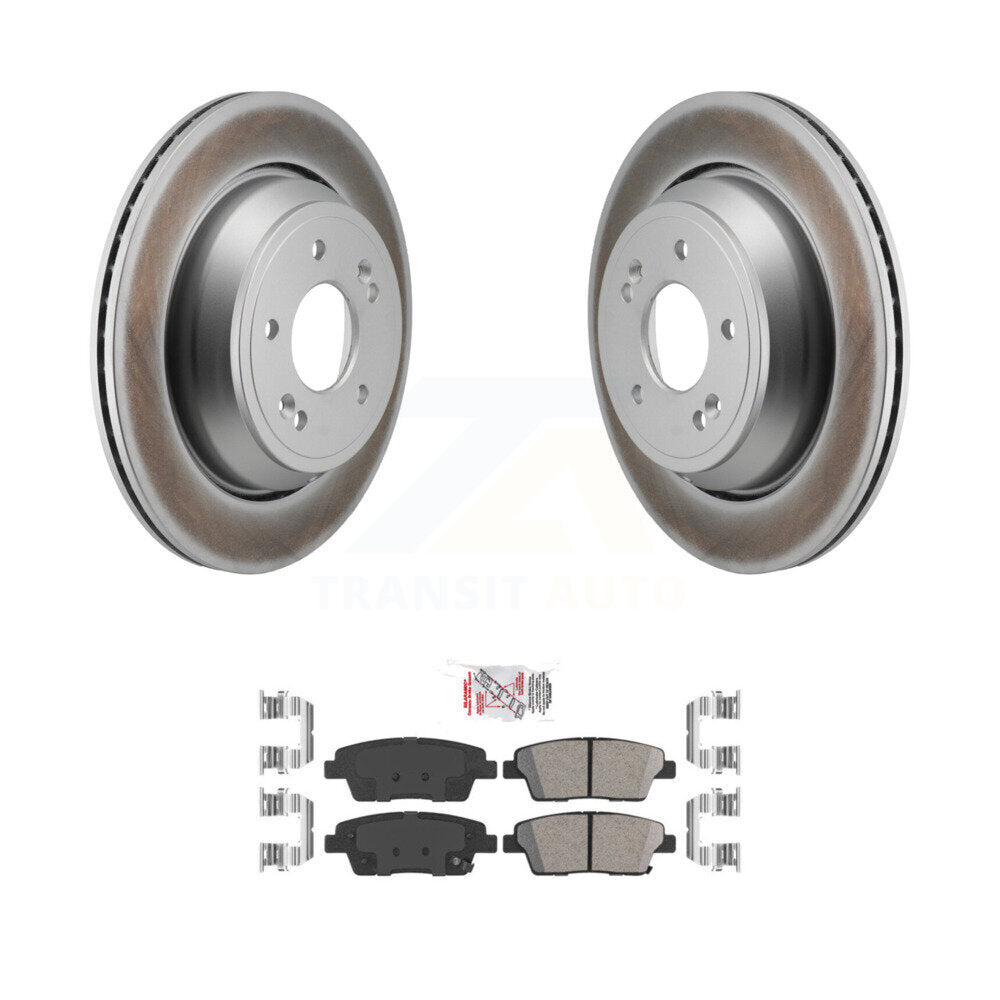Rear Coated Disc Brake Rotors And Ceramic Pads Kit For 2015 Kia K900 3.8L KGA-106272