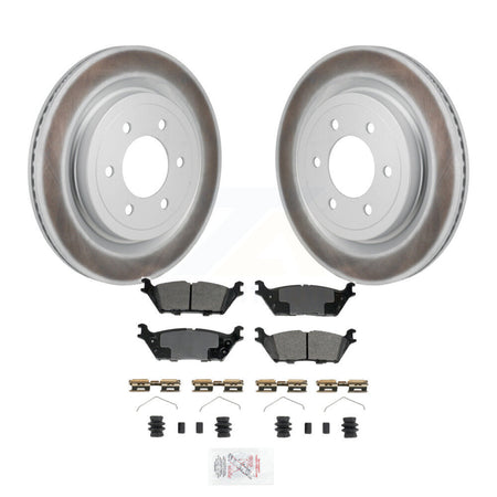 Rear Coated Disc Brake Rotors And Semi-Metallic Pads Kit For Ford F-150 Lightning KGA-106284