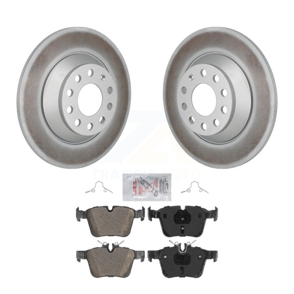 Rear Coat Brake Rotors Semi-Metallic Pad Kit For Mercedes-Benz C300 Without Sport Package KGA-106293