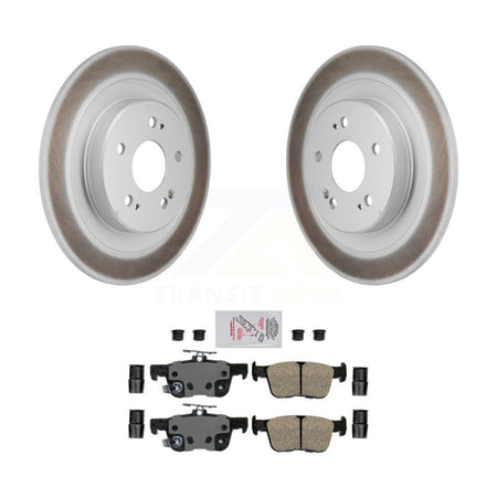 Rear Coated Disc Brake Rotors And Ceramic Pads Kit For 2021-2023 Acura TLX KGA-106294