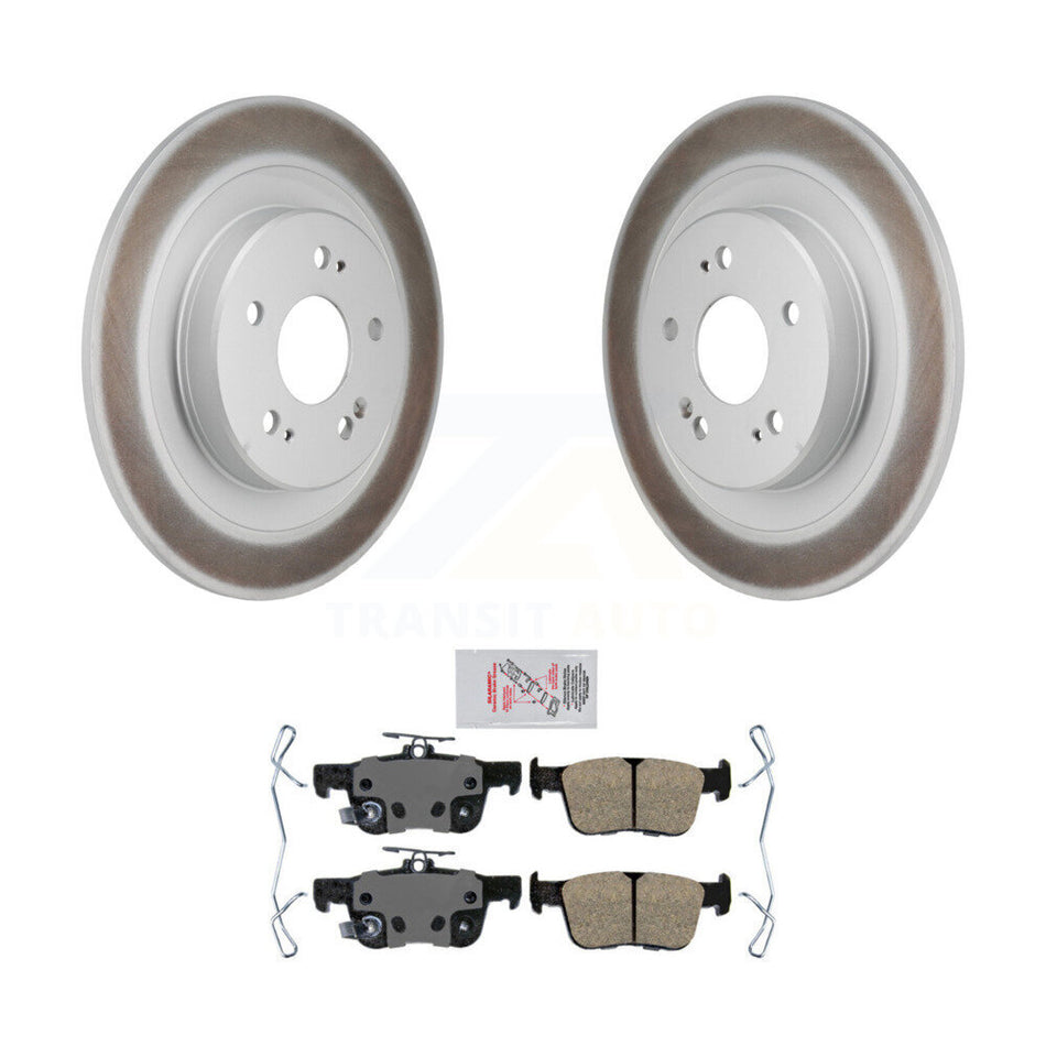 Rear Coated Disc Brake Rotors And Ceramic Pads Kit For 2021-2023 Acura TLX KGA-106295