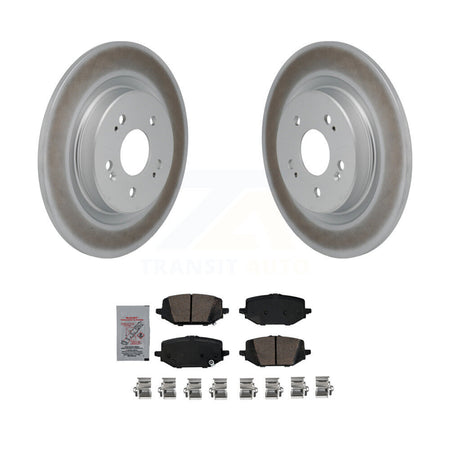 Rear Coated Disc Brake Rotors And Ceramic Pads Kit For 2022-2024 Acura MDX KGA-106301