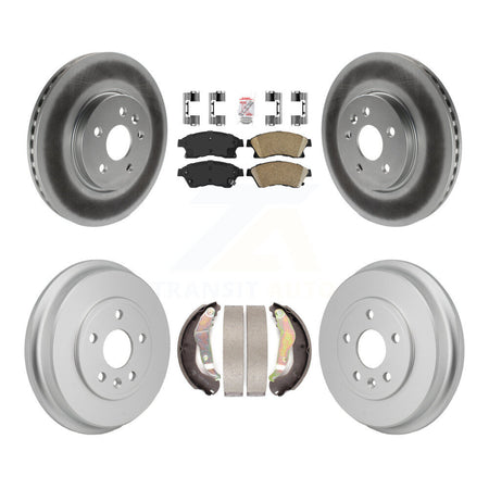 Front Rear Disc Brake Rotors Ceramic Pad Coated Drum Kit For 2013-2014 Chevrolet Sonic RS KGA-106311