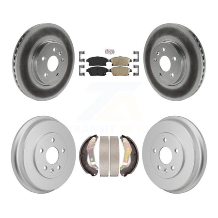 Front Rear Disc Brake Rotors Ceramic Pad And Coated Drum Kit For 2013-2017 Chevrolet Trax KGA-106313