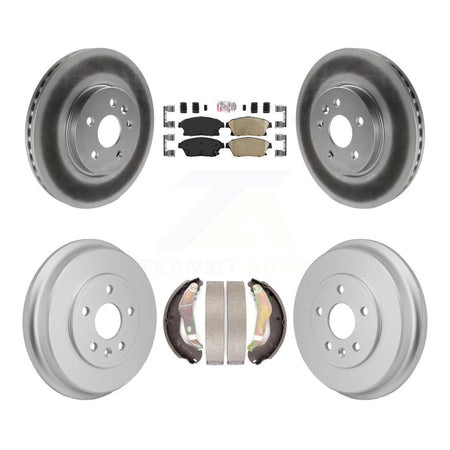 Front Rear Disc Brake Rotors Ceramic Pad And Coated Drum Kit For 2013-2017 Chevrolet Trax KGA-106314