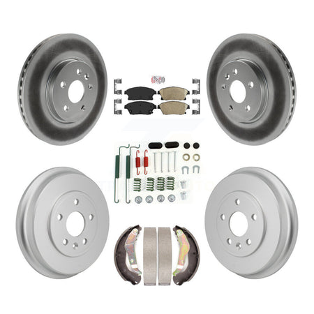 Front Rear Disc Brake Rotors Ceramic Pads And Coated Drum Kit (7Pc) For Chevrolet Trax KGA-106326
