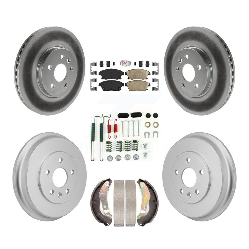 Front Rear Disc Brake Rotors Ceramic Pads And Coated Drum Kit (7Pc) For Chevrolet Trax KGA-106327