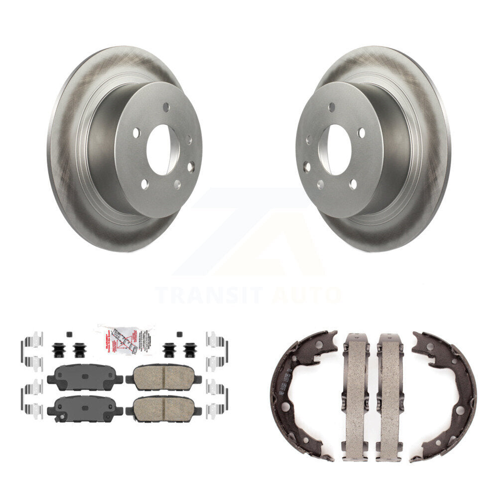 Rear Disc Coated Rotors Ceramic Pads Parking Shoes Kit For Nissan Sentra SE-R Spec V KGA-106407