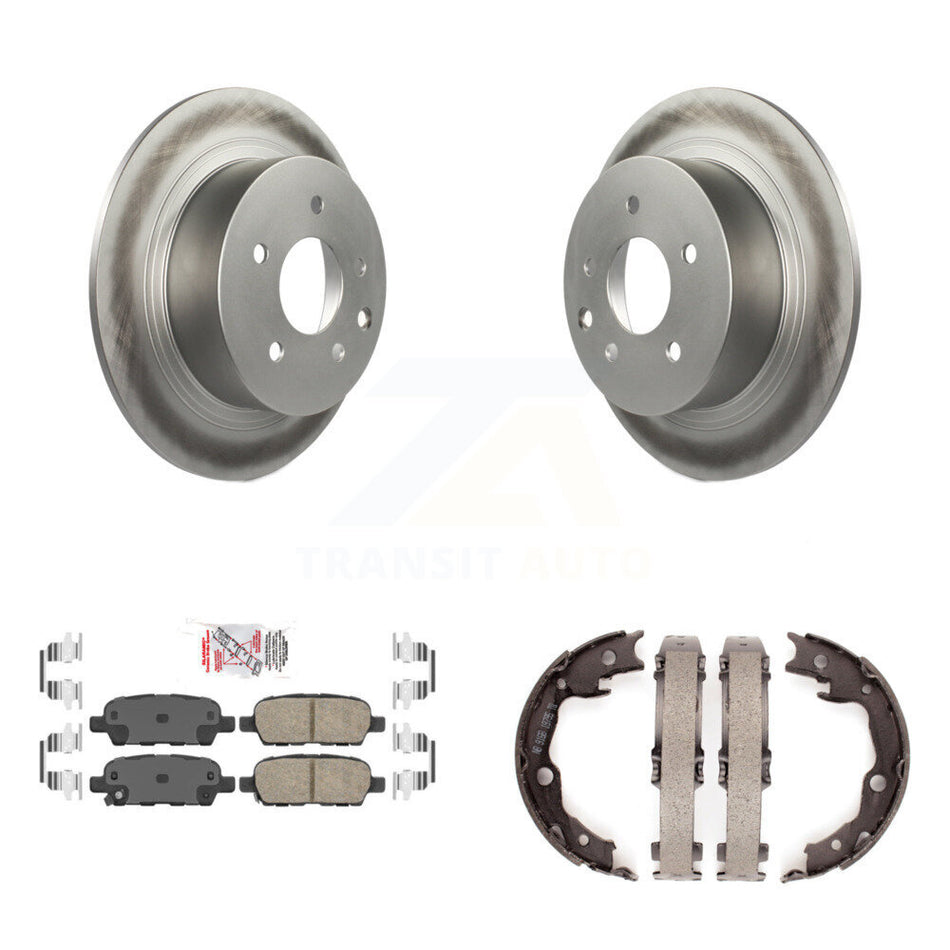 Rear Disc Coated Rotors Ceramic Pads Parking Shoes Kit For Nissan Sentra SE-R Spec V KGA-106408