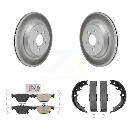 Rear Disc Coated Rotors Ceramic Pads And Parking Brake Shoes Kit For Subaru Crosstrek KGA-106805