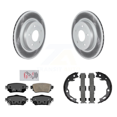Rear Disc Coated Rotors Ceramic Pads And Parking Shoes Kit For Nissan Rogue Sport Qashqai KGA-106849