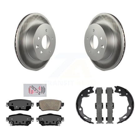 Rear Disc Coated Rotors Ceramic Pads And Parking Shoes Kit For 2019 Nissan Rogue Sport S KGA-106852