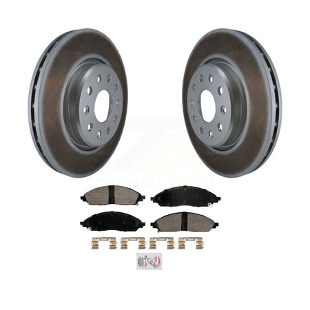 Front Coated Disc Brake Rotors And Ceramic Pads Kit For 2022-2023 Jeep Grand Cherokee L KGA-107506