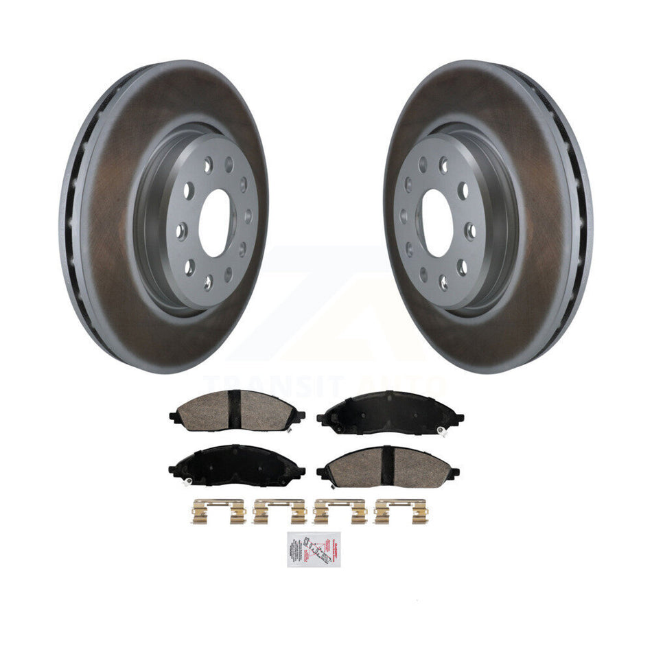 Front Coated Disc Brake Rotors And Ceramic Pads Kit For 2022-2023 Jeep Grand Cherokee L KGA-107506