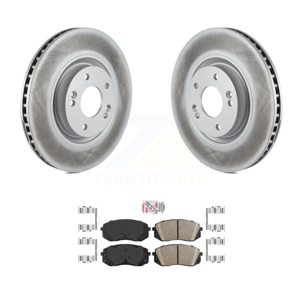 Front Coated Brake Rotor & Ceramic Pad Kit For Kia Optima With 320mm Diameter KGA-107511