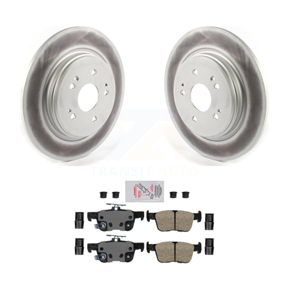 Rear Coated Disc Brake Rotors And Ceramic Pads Kit For 2022-2024 Acura RDX KGA-107521