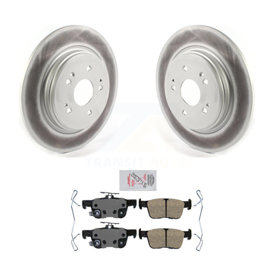 Rear Coated Disc Brake Rotors And Ceramic Pads Kit For 2022-2024 Acura RDX KGA-107522
