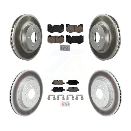 Front Rear Ceramic Pads And Coated Disc Brake Rotors Kit For Cadillac CT4 KGA-107536