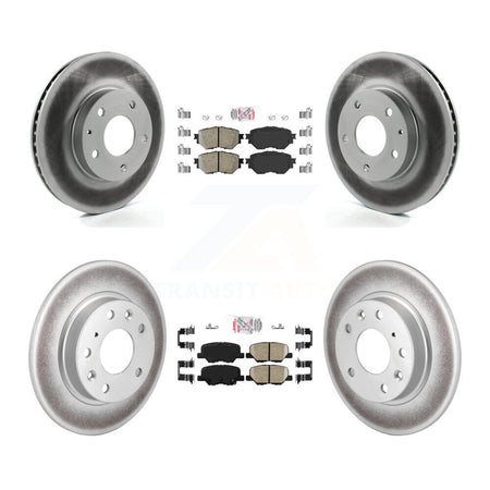 Front Rear Ceramic Pads And Coated Disc Brake Rotors Kit For Mazda 3 Sport KGA-107540