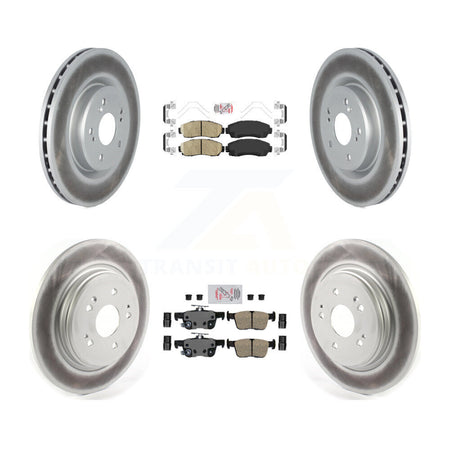 Front Rear Ceramic Pads And Coated Disc Brake Rotors Kit For 2022-2024 Acura RDX KGA-107552