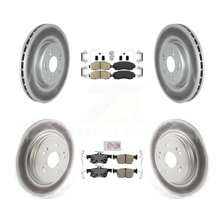 Front Rear Ceramic Pads And Coated Disc Brake Rotors Kit For 2022-2024 Acura RDX KGA-107553