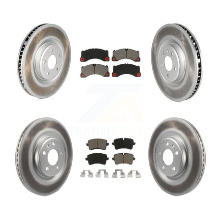 Front Rear Coated Disc Brake Rotors And Ceramic Pads Kit (6Pc) For 2017 Porsche Macan S KGC-100001